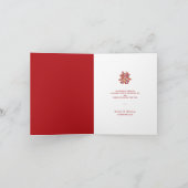 Spring Flowers Double Happiness Chinese Wedding Bedankkaart (Binnen)