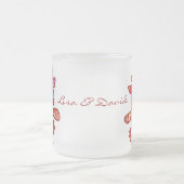 Spring Flowers Double Happiness Chinese Wedding Matglas Koffiemok (Center)