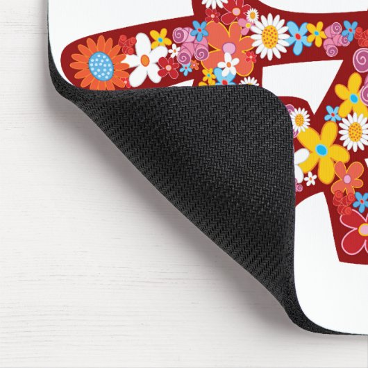 Spring Flowers Double Happiness Chinese Wedding Muismat (Hoek)