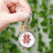 Spring Flowers Double Happiness Chinese Wedding Sleutelhanger (Hand)