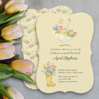 Spring Flowers Douche Mom-to-be Geel Baby shower