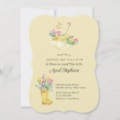 Spring Flowers Douche Mom-to-be Geel Baby shower Kaart (Voorkant)