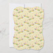 Spring Flowers Douche Mom-to-be Geel Baby shower Kaart (Achterkant)
