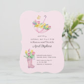 Spring Flowers Douche Mom-to-be Roze Baby shower Kaart (Staand voorkant)