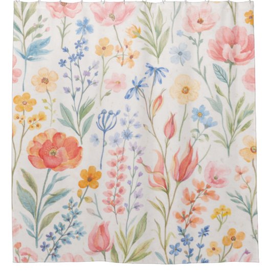 Spring Flowers Douchegordijn (Voorkant)