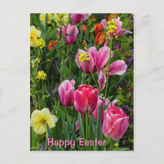 Spring Flowers Easter Briefkaart (Voorkant)