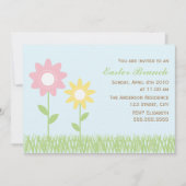 Spring Flowers Easter Brunch Kaart (Voorkant)