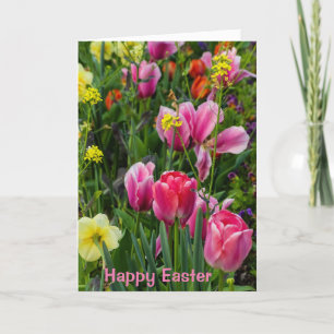 Spring Flowers Easter Wenskaart Kaart