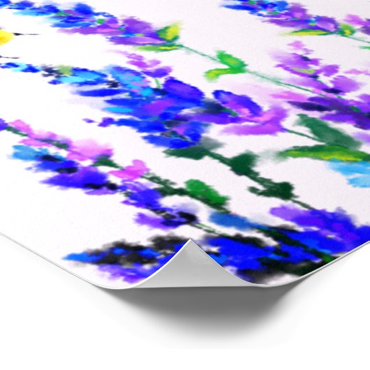 Spring Flowers en Bijen Poster Schilderen (Hoek)