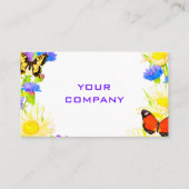 Spring Flowers en Vlinders Visitekaartje (Voorkant)