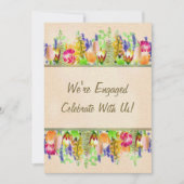 Spring Flowers Engagement Party Kaart (Voorkant)