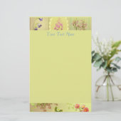 Spring Flowers Ephemera Stationery Briefpapier (Staand voorkant)