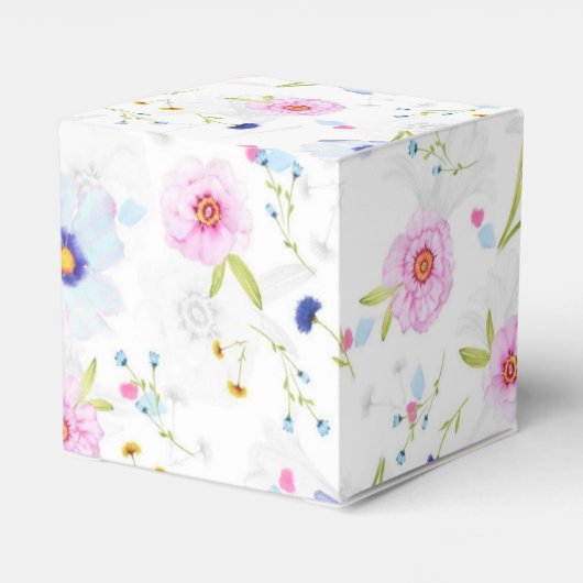 Spring Flowers Favor Box Floral Bedankdoosjes (Achterkant)