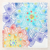 Spring Flowers Floral Illustration Glazen Onderzetter (Voorkant)