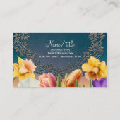 Spring Flowers Floral Lijst Elegant Chic Custom Visitekaartje (Achterkant)