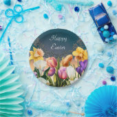 Spring Flowers Floral Lijst Elegant Chic Party Papieren Bordje (Feest)