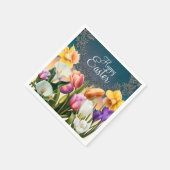 Spring Flowers Floral Lijst Elegant Chic Party Servetten (Hoek)