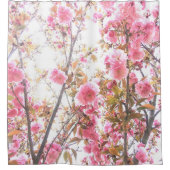 Spring Flowers Floral roze Cherry Blossom Art Cute Douchegordijn (Voorkant)