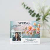 Spring Flowers Foto Onroerend goed Briefkaart (Staand voorkant)