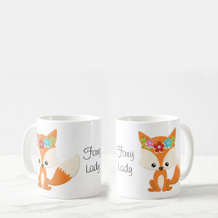Spring Flowers Fox Foxy Lady Koffiemok