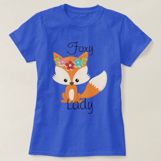 Spring Flowers Fox Foxy Lady T-shirt (Design voorkant)