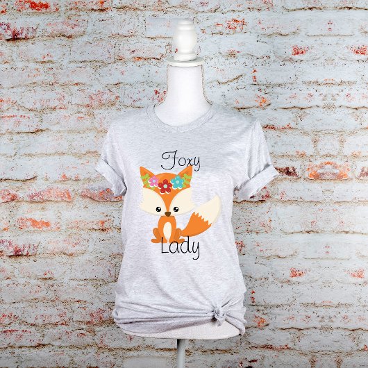 Spring Flowers Fox Foxy Lady T-shirt