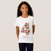 Spring Flowers Garden Four Girl 4e verjaardag T-shirt (Voorkant volledig)