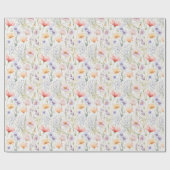Spring Flowers Garden Gift Wrapping Paper Nature Cadeaupapier (Vlak)