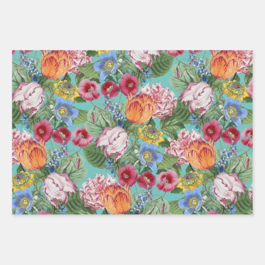 Spring Flowers Garden Inpakpapier Vel (Voorkant)