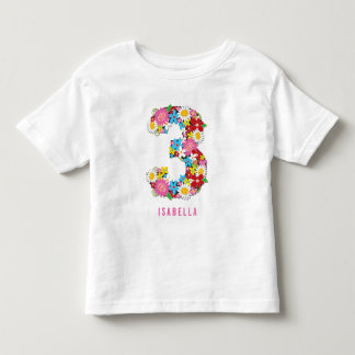 Spring Flowers Garden Pink Girl 3e verjaardag Kinder Shirts