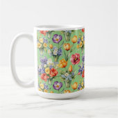 Spring Flowers Garden Sage Green Monogrammed Koffiemok (Links)