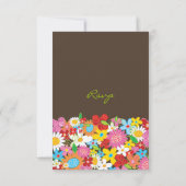 Spring Flowers Garden Whimsical Wedding RSVP Kaart (Achterkant)