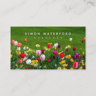 Spring Flowers Gardener Visitekaartje