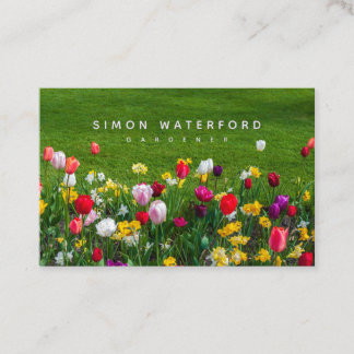 Spring Flowers Gardener Visitekaartje