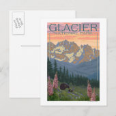Spring Flowers - Glacier National Park, MT Briefkaart (Voorkant / Achterkant)