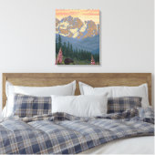 Spring Flowers - Glacier National Park, MT Canvas Afdruk (Insitu (Slaapkamer))