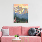 Spring Flowers - Glacier National Park, MT Canvas Afdruk (Insitu (Woonkamer))