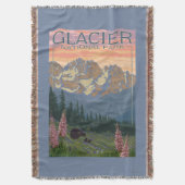 Spring Flowers - Glacier National Park, MT Deken (Voorkant Verticaal)