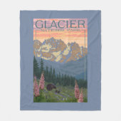 Spring Flowers - Glacier National Park, MT Fleece Deken (Voorkant)