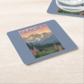 Spring Flowers - Glacier National Park, MT Kartonnen Onderzetters (Schuin)