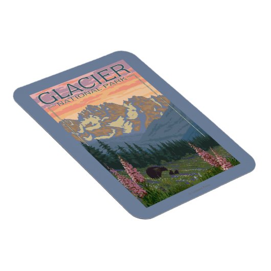 Spring Flowers - Glacier National Park, MT Magneet (Rechterzijde)