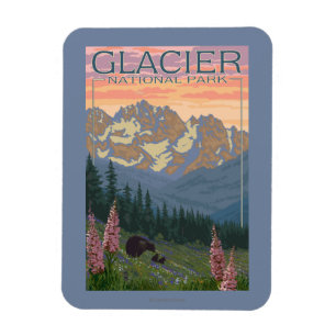Spring Flowers - Glacier National Park, MT Magneet