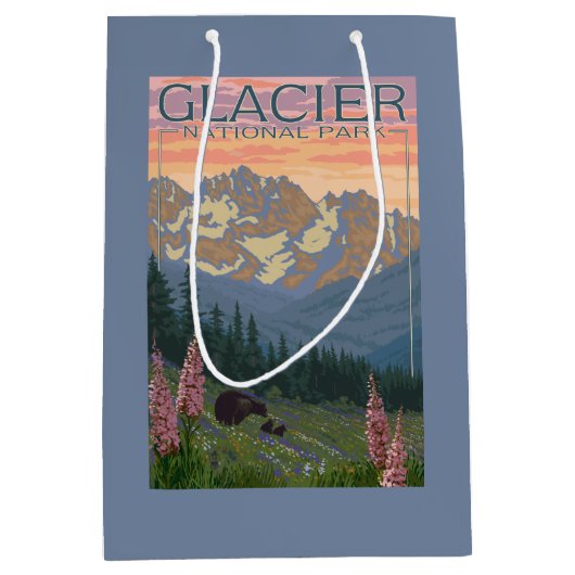 Spring Flowers - Glacier National Park, MT Medium Cadeauzakje (Voorkant)