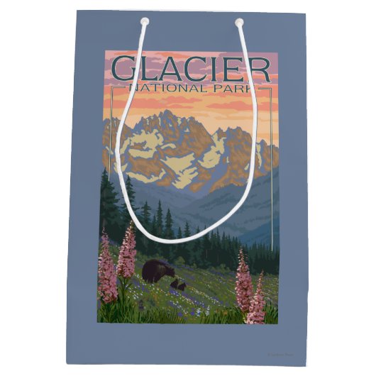 Spring Flowers - Glacier National Park, MT Medium Cadeauzakje (Achterkant)