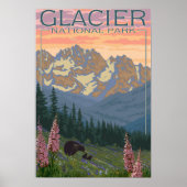 Spring Flowers - Glacier National Park, MT Poster (Voorkant)