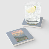 Spring Flowers - Glacier National Park, MT Stenen Onderzetter (Zijkant)