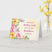 Spring Flowers Grandniece Verjaardag Kaart (Gele Bloem)