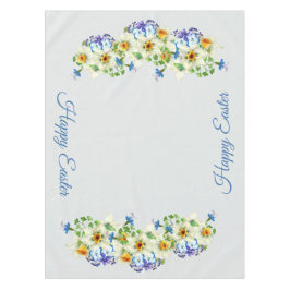 Spring Flowers Happy Pasen Tafelkleed