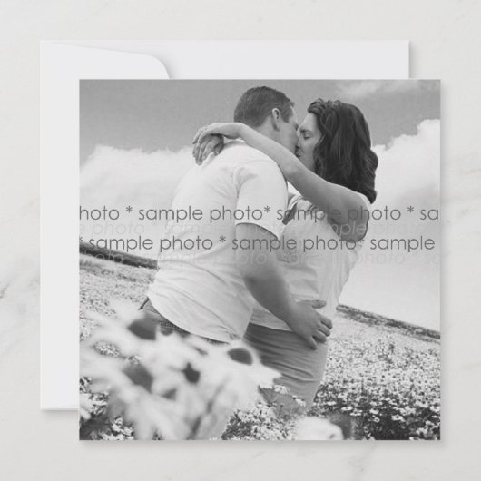 Spring Flowers Heart Engagement Party nodigt uit Kaart (Achterkant)