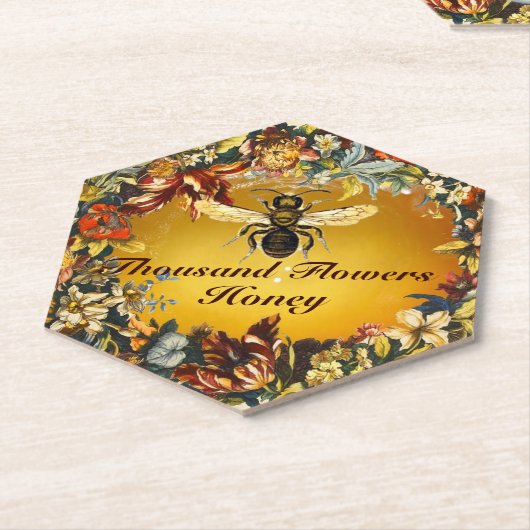 SPRING FLOWERS HONEY BEE / BEEKEEPER BEEKEEPING KARTONNEN ONDERZETTERS (Schuin)